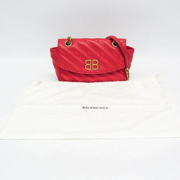 BALENCIAGA Red Leather Shoulder Bag - Picture 2 of 16